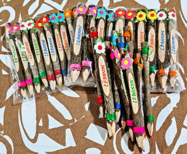 Twig pencils colored from wood branch - Lebanon