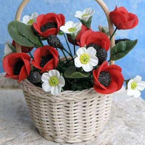 Reproductions of flowers in ceramic from Lebanon - Available on request - Image 1