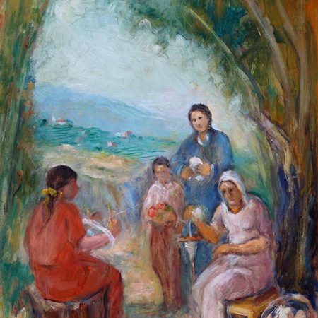 Wool Spinning, Painter Joseph Matar