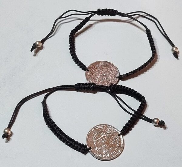 Wristband old Lebanese Lira coin