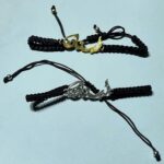 Adjustable string wristbands gold and silver with an inscription in Arabic لبنان Lebanon