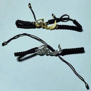 Adjustable string wristbands gold and silver with an inscription in Arabic لبنان Lebanon