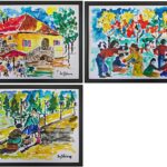 art paintings daily days of Lebanese people