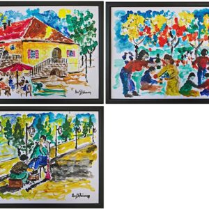 art paintings daily days of Lebanese people