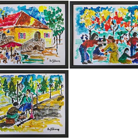 art paintings daily days of Lebanese people