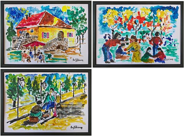 art paintings daily days of Lebanese people