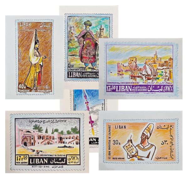 artworks for lebanese stamps