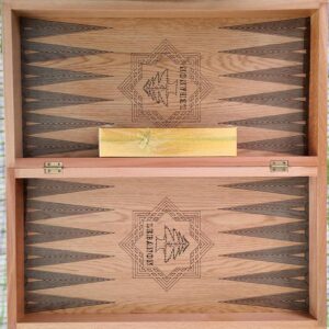 Large handmade wooden backgammon - Image 7