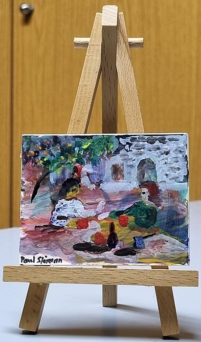 Breakfast at the veranda - Miniature art