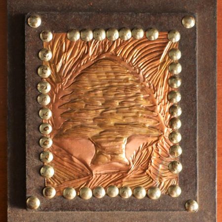 Bas-relief Cedar in copper
