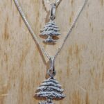 Neck circle Silver cedar jewel pendant