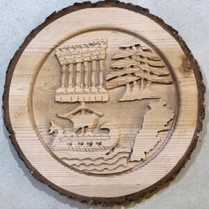 Sculpted half-logs of cedar wood - Image 1