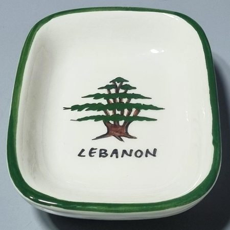 Handmade ceramic plate cedar of Lebanon