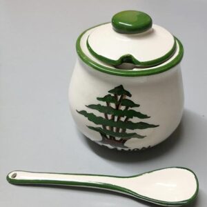 Ceramic sugar bowl and Cedar - Image 2