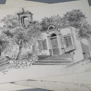 Drawing of churches Jbeil Byblos - Image 1