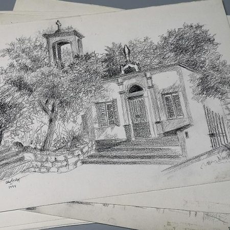 Drawing of small churches Jbeil Byblos