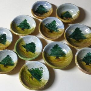 Painted clay bowl pottery - Image 2