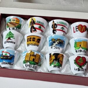 Lebanon ceramic folklore coffee cups - Image 2
