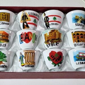 Lebanon ceramic folklore coffee cups - Image 3