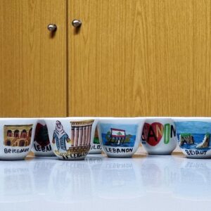 Lebanon ceramic folklore coffee cups - Image 5