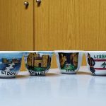 Lebanon ceramic folklore coffee cups traditional Finjen Shaffe