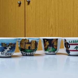 Lebanon ceramic folklore coffee cups - Image 6