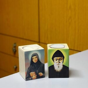 Candle with Saint Charbel or Rafqa - Image 2