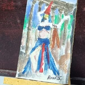 folklore dabke baalbek small painting from Lebanon