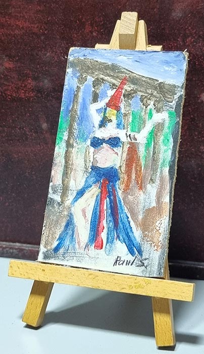 folklore dabke baalbek small painting from Lebanon