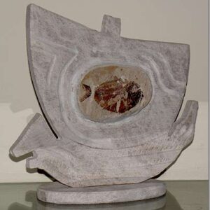 Sculpted bas-relief with fossils - Available on request - Image 1