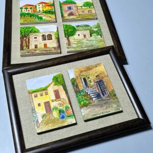 Framed art paintings in miniature - Image 1