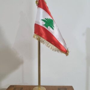 Golden painted Lebanese Desk Flag