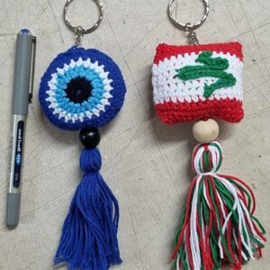 Hand-knitting embroidery keyrings - Image 1