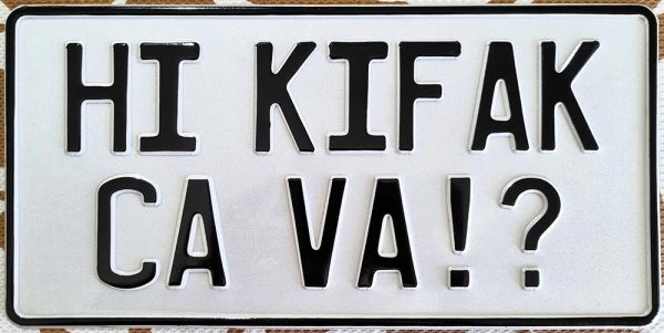 Hi kifak ca va Beautiful Aluminium plates Lebanese emblems