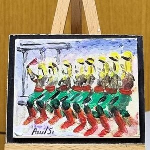 Lebanese dabke in painting