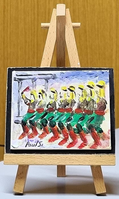 Lebanese dabke in painting