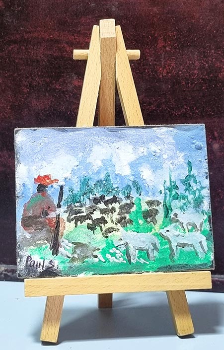 miniature artwork lebanese shepherd