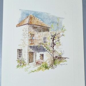 Painting Aquarelle Watercolor Dagmar Hodgkinson Menu of the Lebanese Cusine