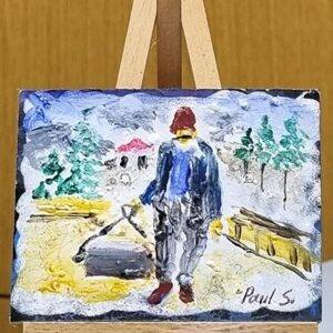 peasant using a compactor