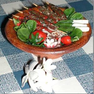 Ceramic Lebanese Food served on a plate - Image 3
