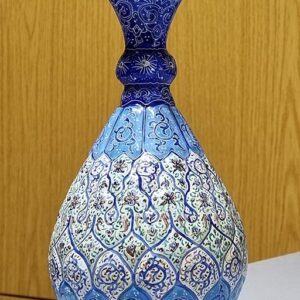 Enameled Minakari Persian vase - Image 4