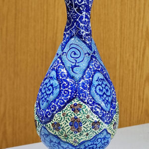 Enameled Minakari Persian vase - Image 2