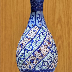 Enameled Minakari Persian vase - Image 3