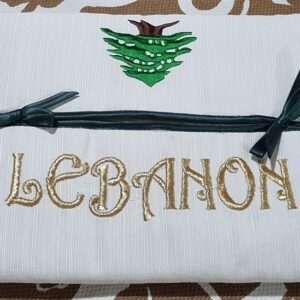 Pouch embroidered Lebanon