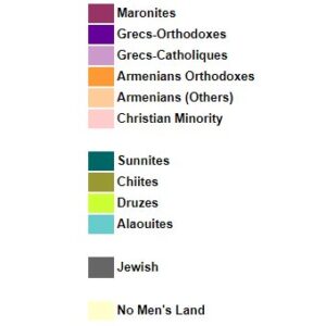 Map: Placement of religious communities, Lebanon - Image 2
