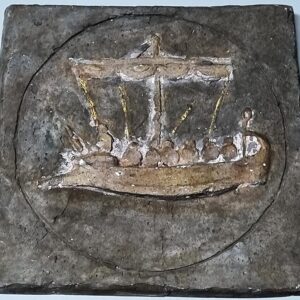 Bas-relief stone - Phoenician ship - Image 3