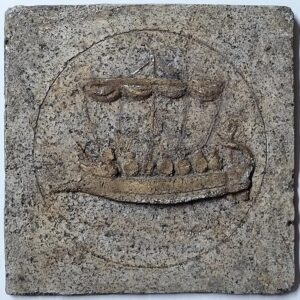 Bas-relief stone - Phoenician ship - Image 9