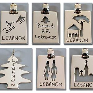 Silver crafted pendants - illustration Lebanon - Image 1