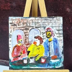 sip coffee small painting