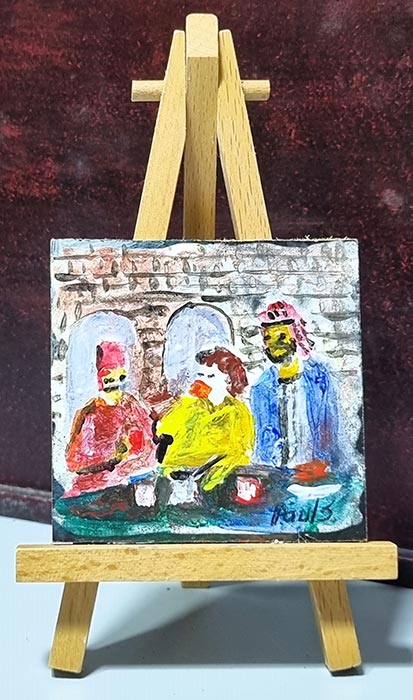 sip coffee small painting